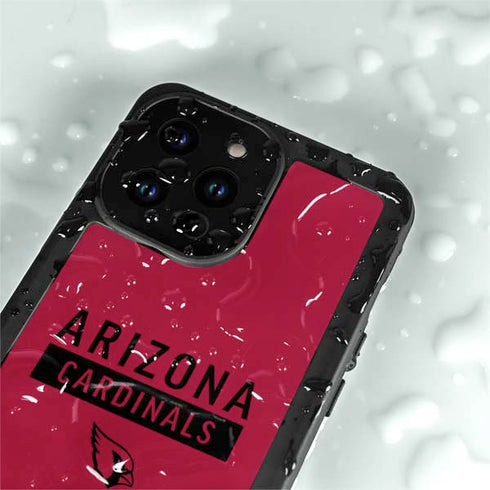NFL Arizona Cardinals Red Performance Series iPhone 15 Pro Waterproof Case